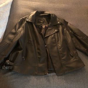 Dark brown “leather” jacket